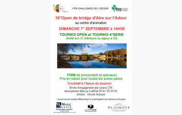 Open de bridge Aire sur Adour