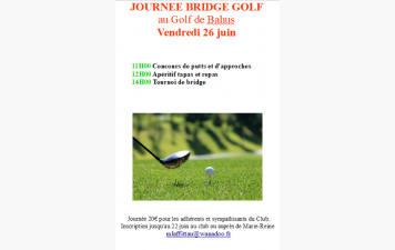 Journée Golf Bridge