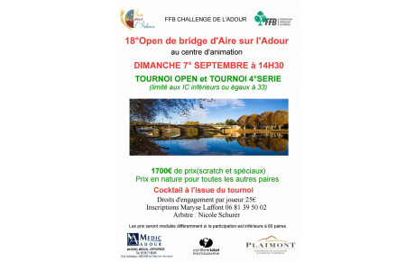 Open de bridge Aire sur Adour